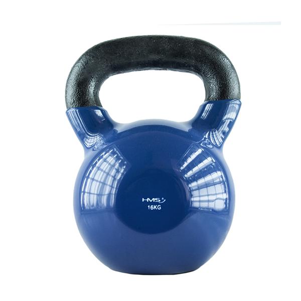 KN 10 KG MODRÝ KETTLEBELL POKRYTÝ VINYLOM HMS