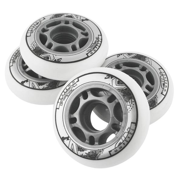 Kolieska NILS EXTREME PU 64x24 biele 82A (4 ks)