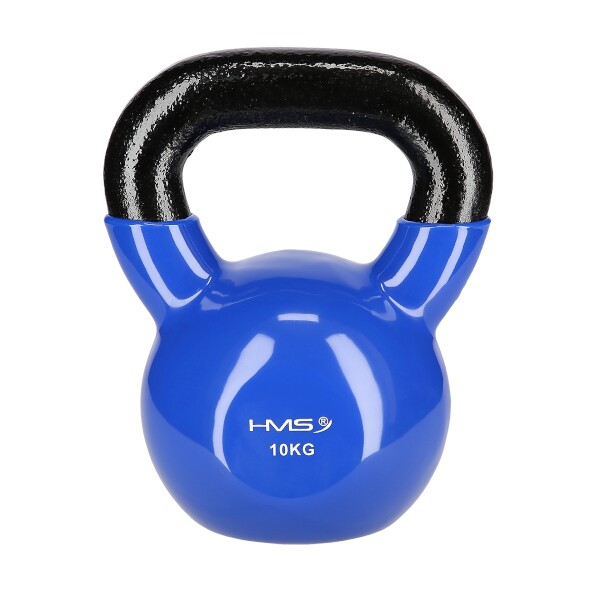 KN 10 KG MODRÝ KETTLEBELL POKRYTÝ VINYLOM HMS