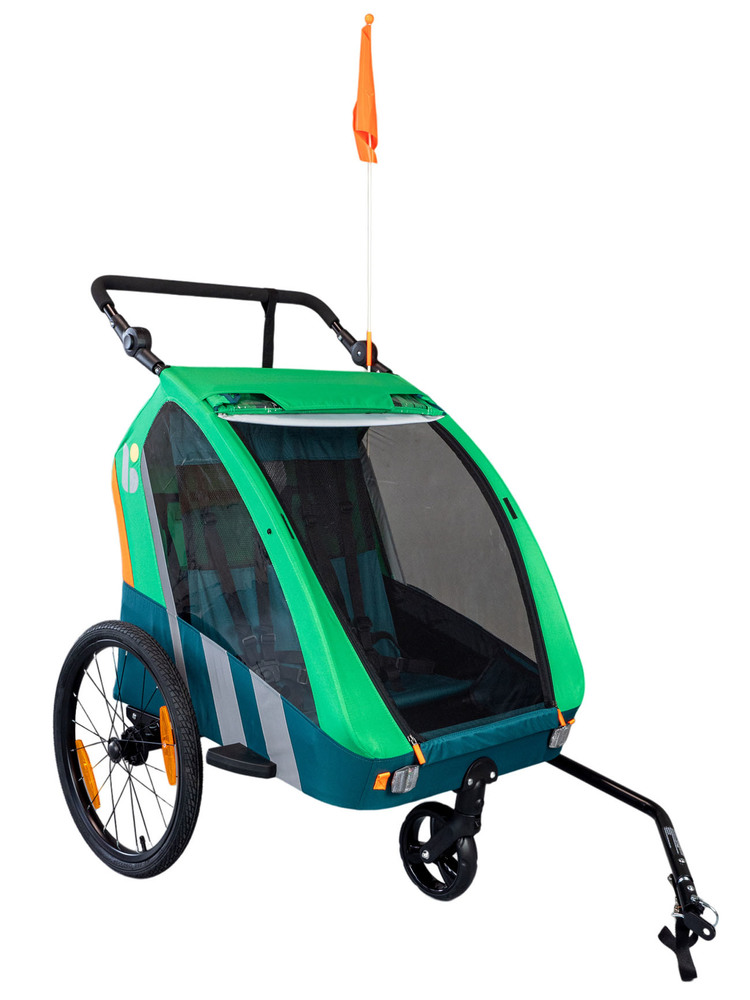 Acra Bellelli - Trailblazer kombinovaný kočík pre 2 deti zelený