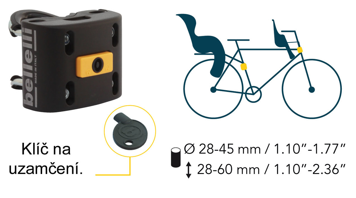 Acra Bellelli - upevňovací systém pre sedadlá bicyklov - B-FIX