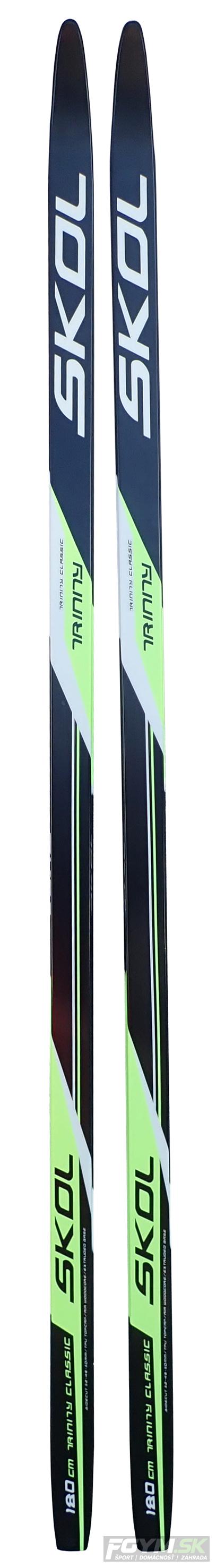 Bežecké lyže SKOL Trinity "SKIN" 170 - 200 cm čierno-zelené