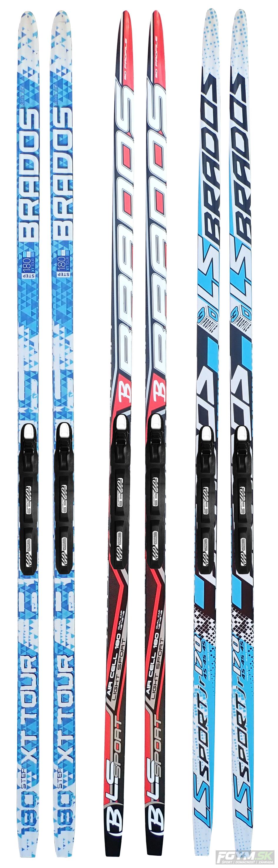 Bežecké lyže Brados s viazaním SNS - hladké 150 - 205 cm