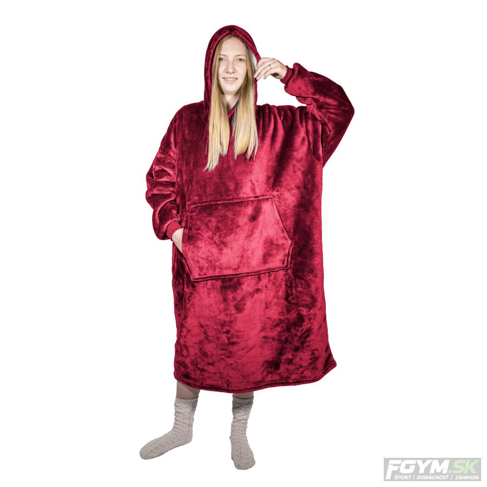 HomeLife Televízna mikina s kapucňou HOODIE, S-XXL bordó