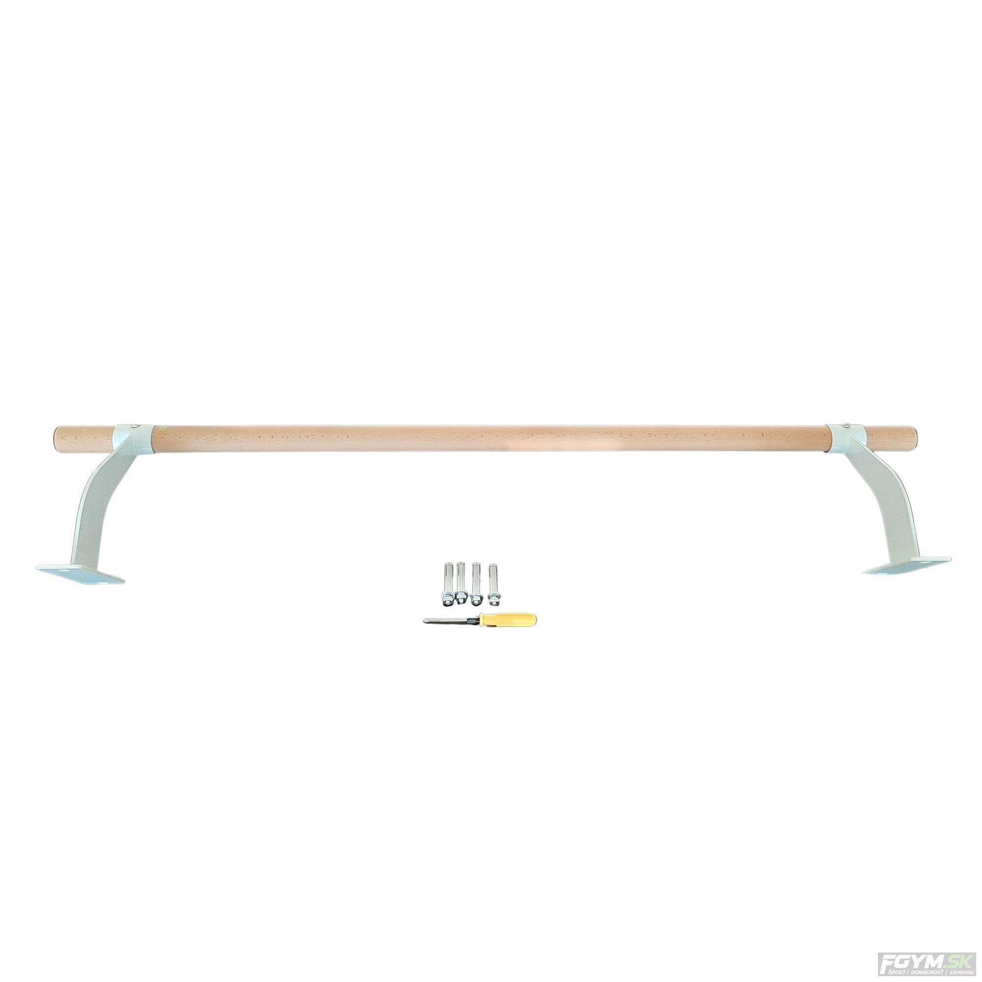 Baletná tyč MASTER na stenu 120 cm - drevená