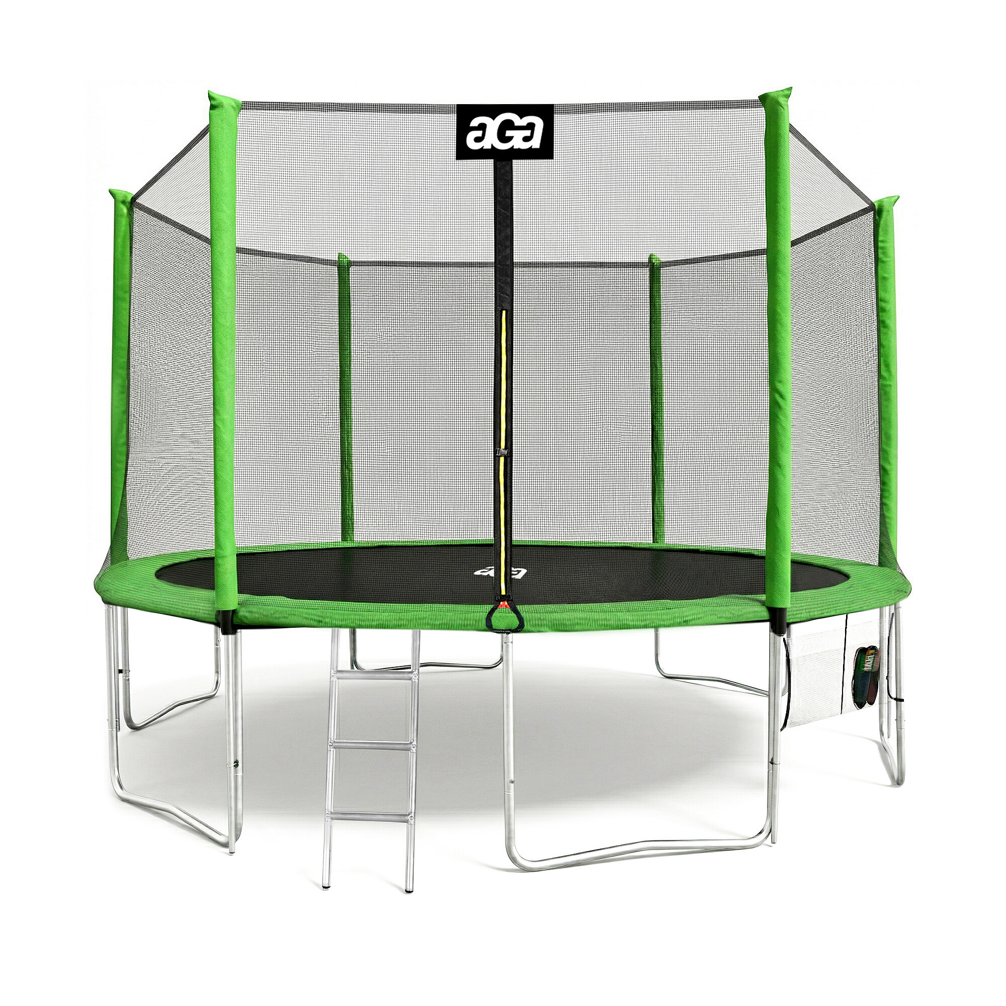 Aga SPORT PRO Trampolína 430 cm Light Green + ochranná sieť + schodíky + vrecko 