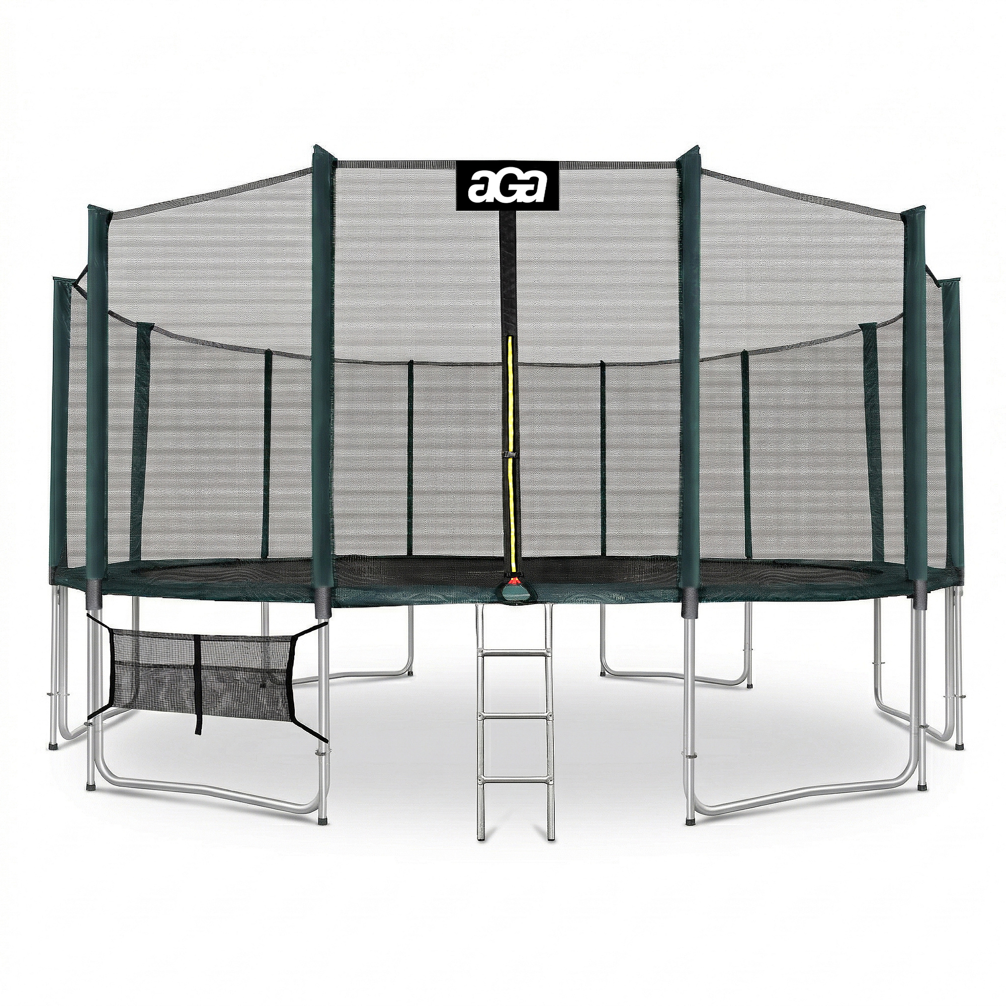 Aga SPORT PRO Trampolína 518 cm Dark Green + ochranná sieť + rebrík + vrecko na obuv