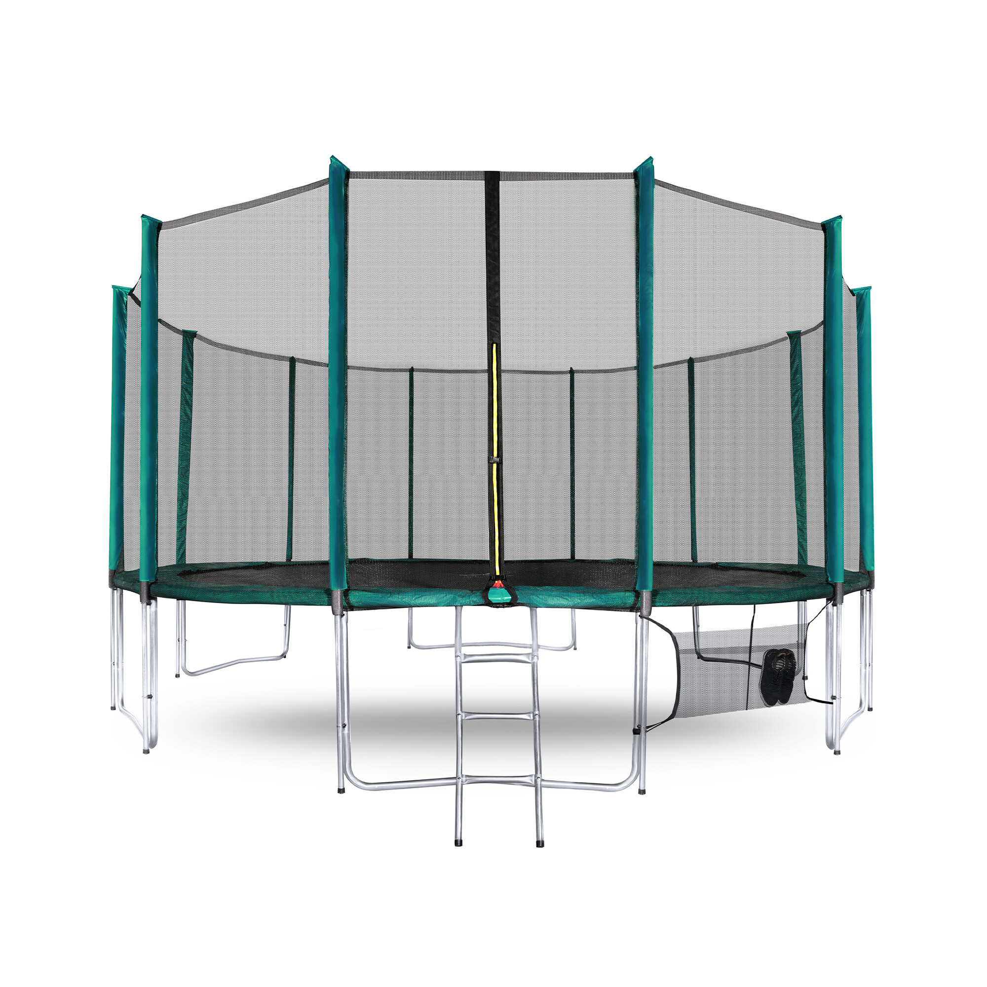 Aga SPORT PRO Trampolína 500 cm Dark Green + ochranná sieť + schodíky