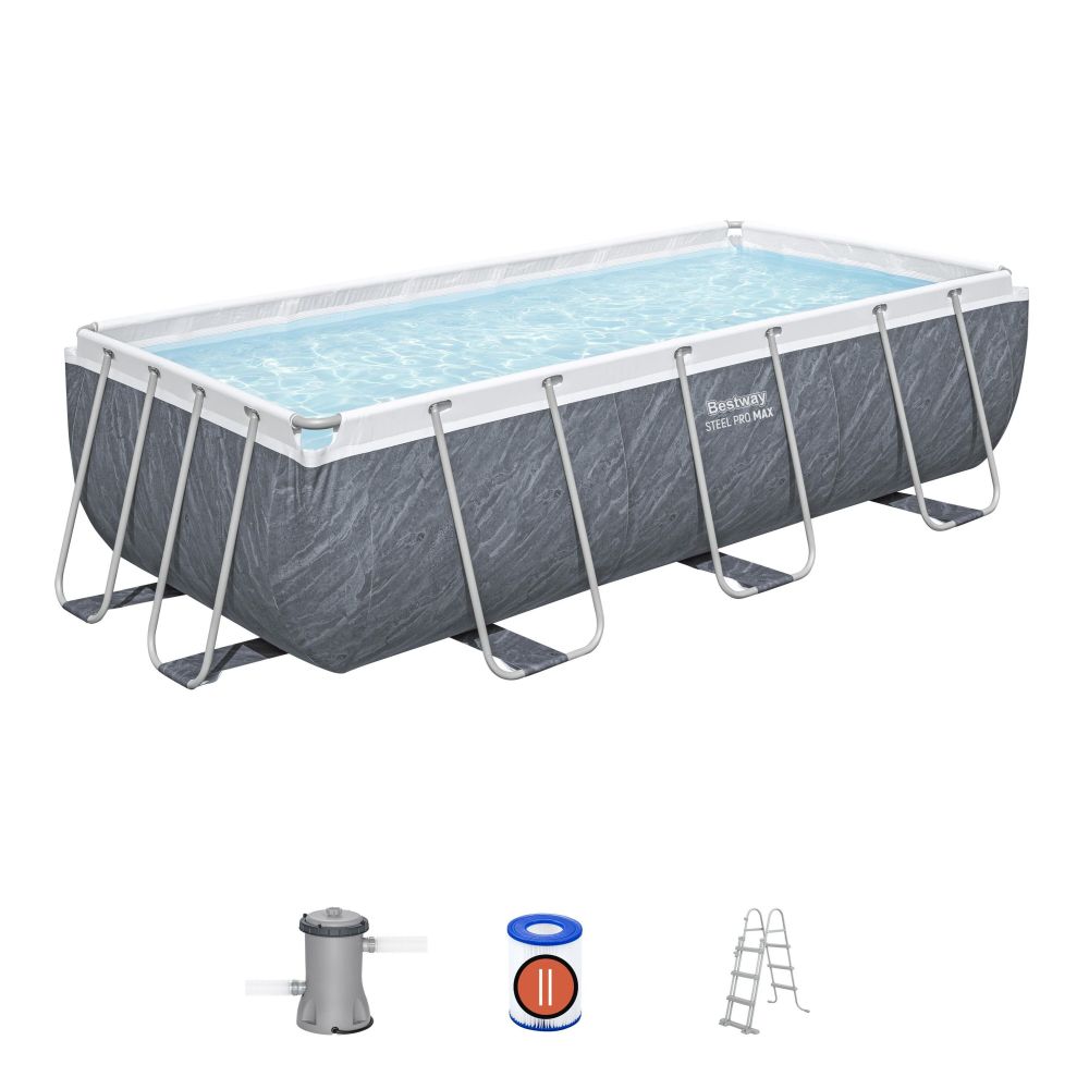 Bestway Bazén Steel Pro Max Marble 4,04 x 2,01 x 1 m s príslušenstvom 56721