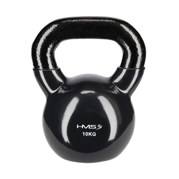 KNV10 10 KG ČIERNÝ KETTLEBELL POKRYTÝ VINYLOM HMS