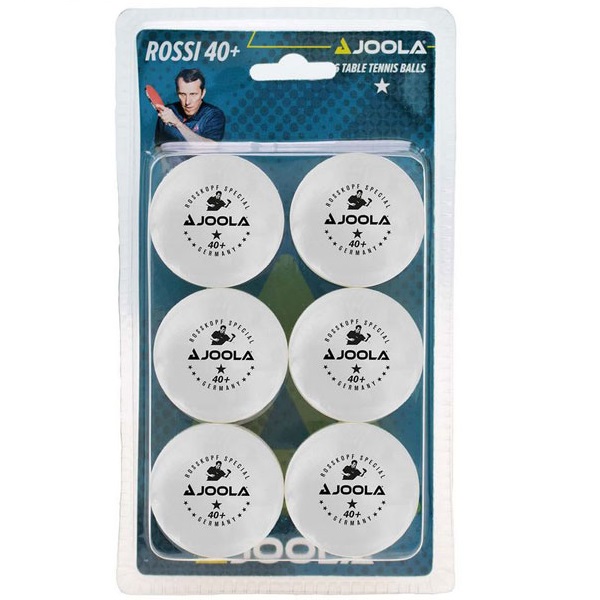 Loptičky na stolný tenis JOOLA Rossi * 6 ks - biele