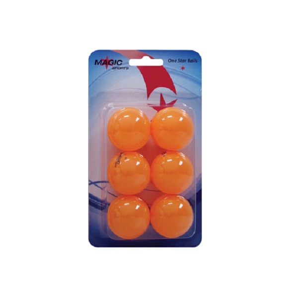 Loptičky na stolný tenis MAGIC-SPORTS TT-Ball * 6ks - oranžové