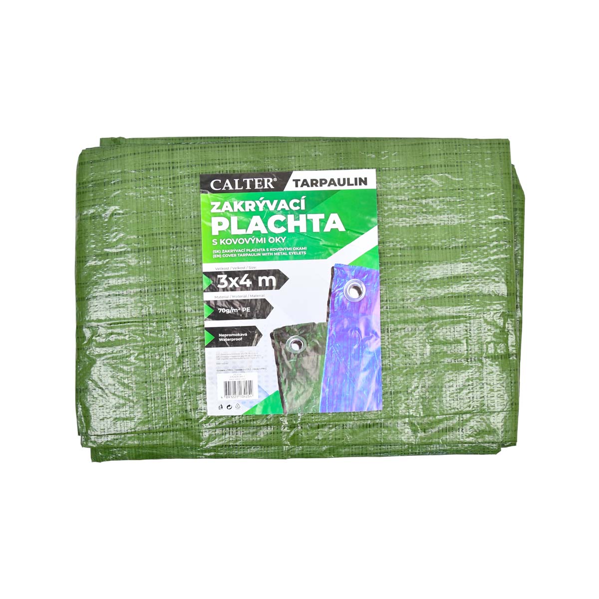  Krycia nepromokavá plachta 3x4m, 70g/m2, zelená