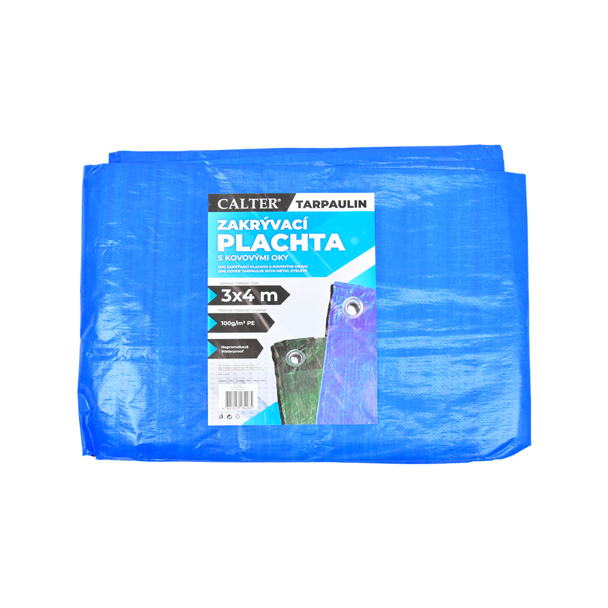  Krycia nepromokavá plachta 3x4m, 100g/m2, modrá
