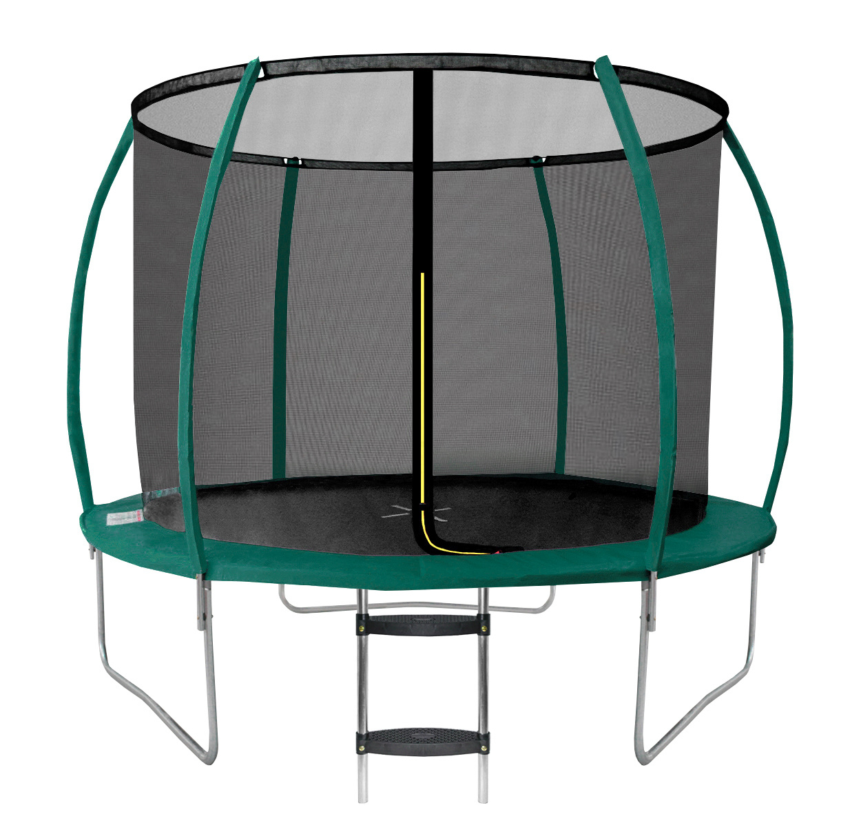Aga SPORT EXCLUSIVE Trampolína 250 cm Tmavo zelená + ochranná sieť + rebrík