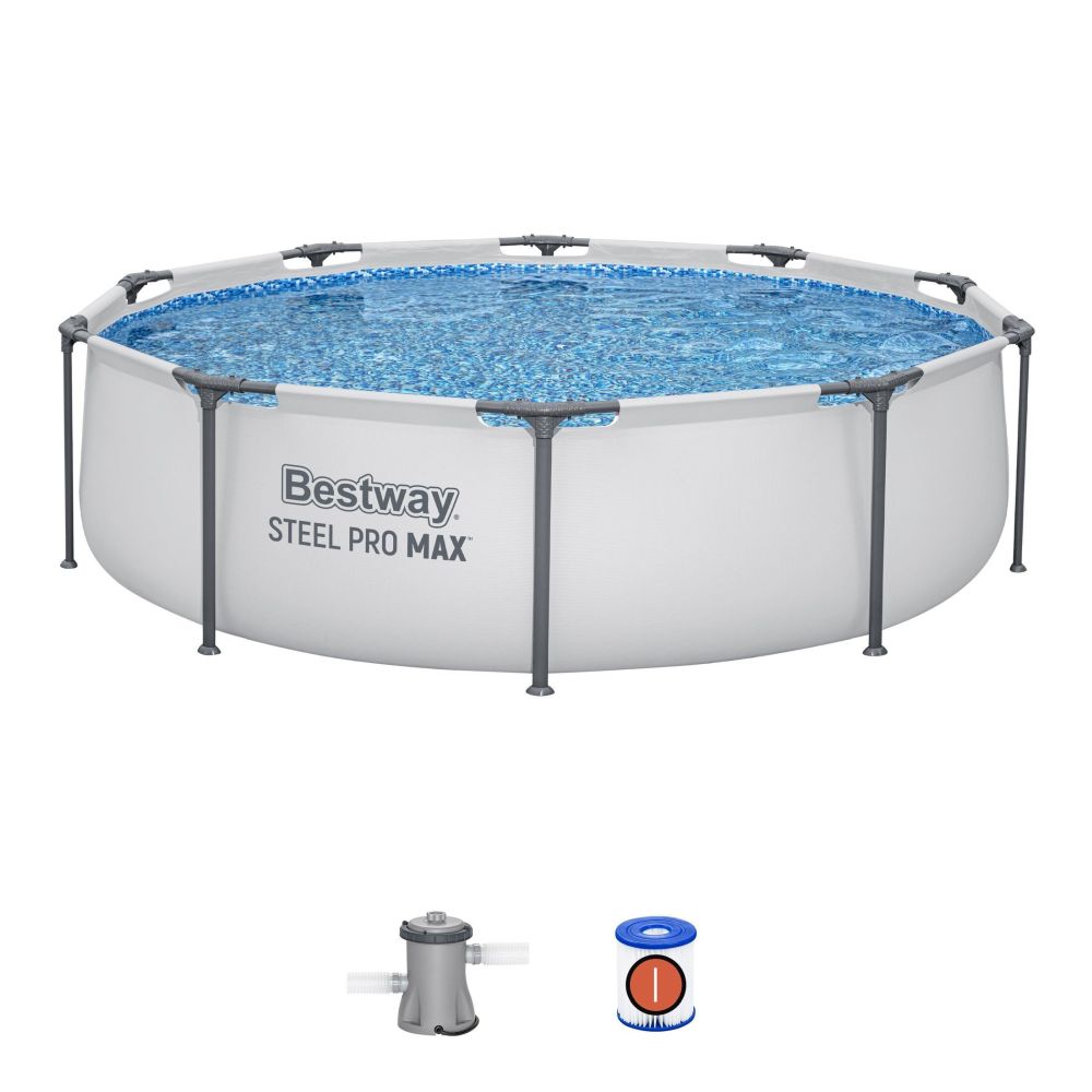 Bazén BESTWAY Steel Pro Max 305 x 76 cm s kartušovou filtráciou 56408