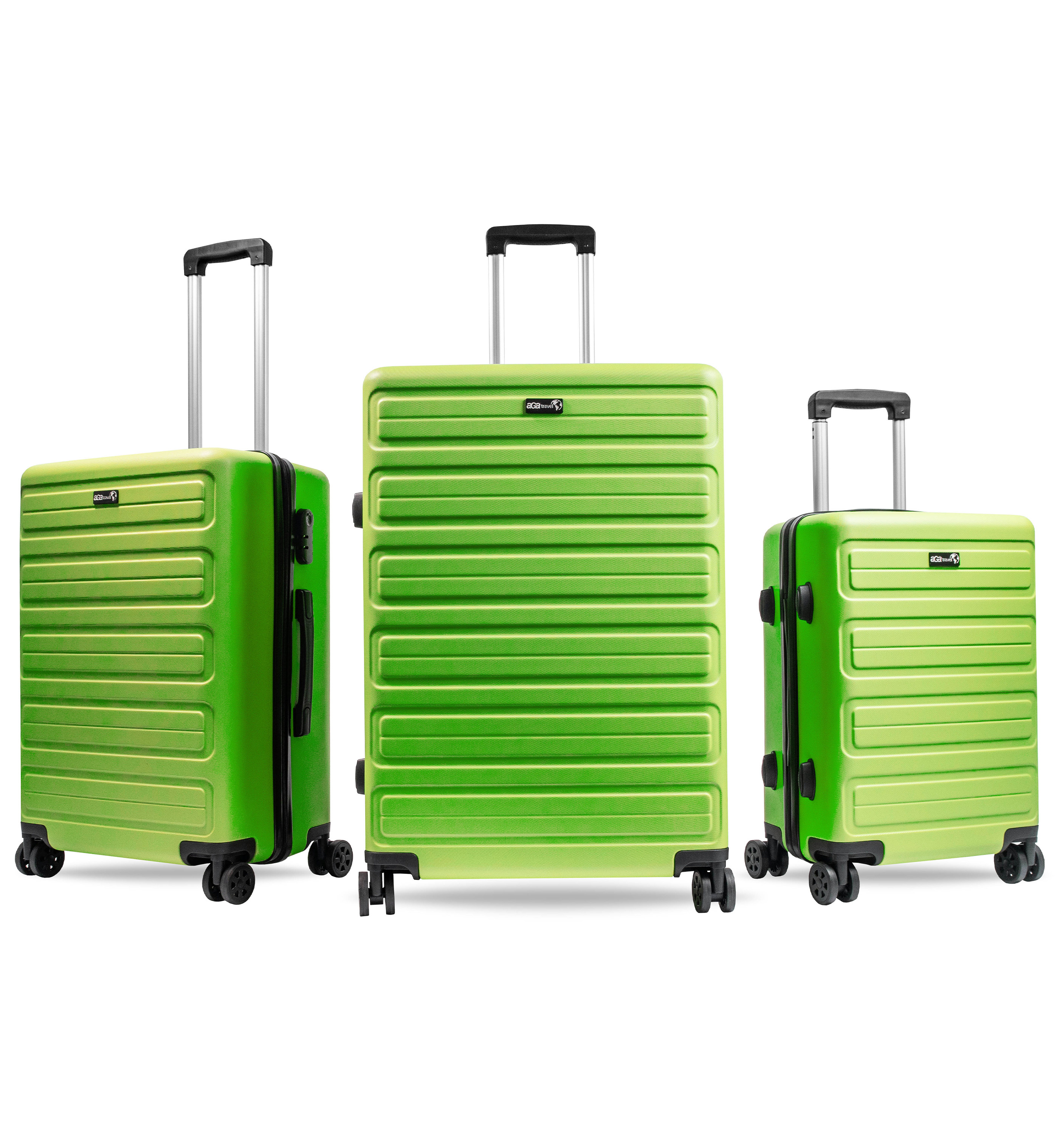 Sada cestovných kufrov MR4657 Svetlo zelená Aga Travel 