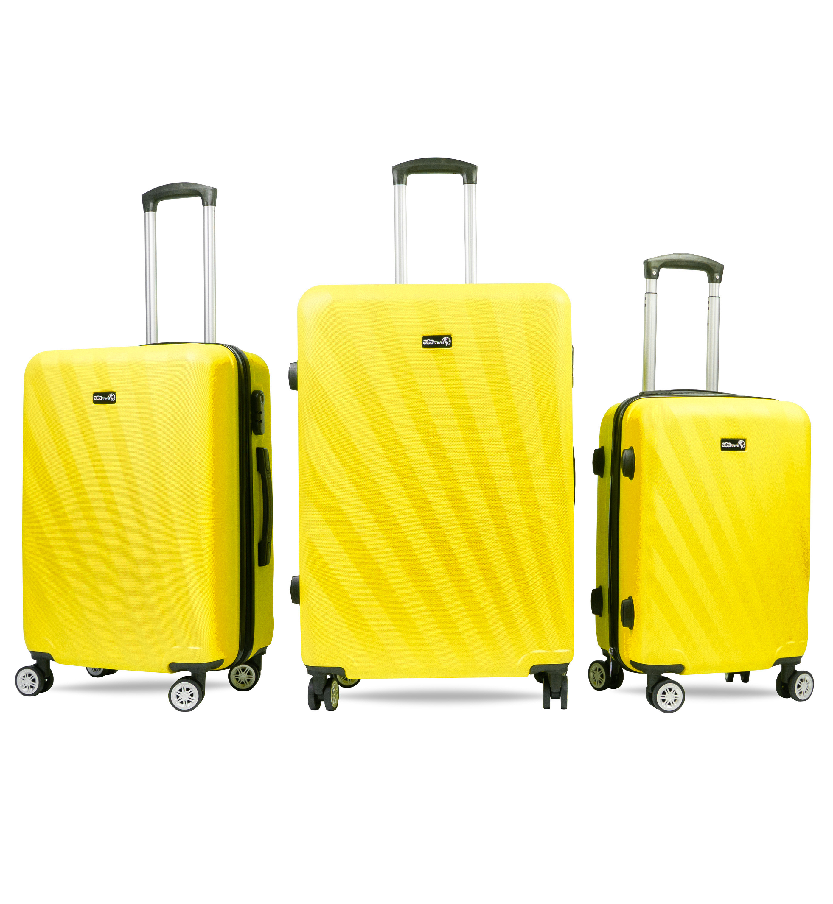 Sada cestovných kufrov MR4653 Žltá Aga Travel 