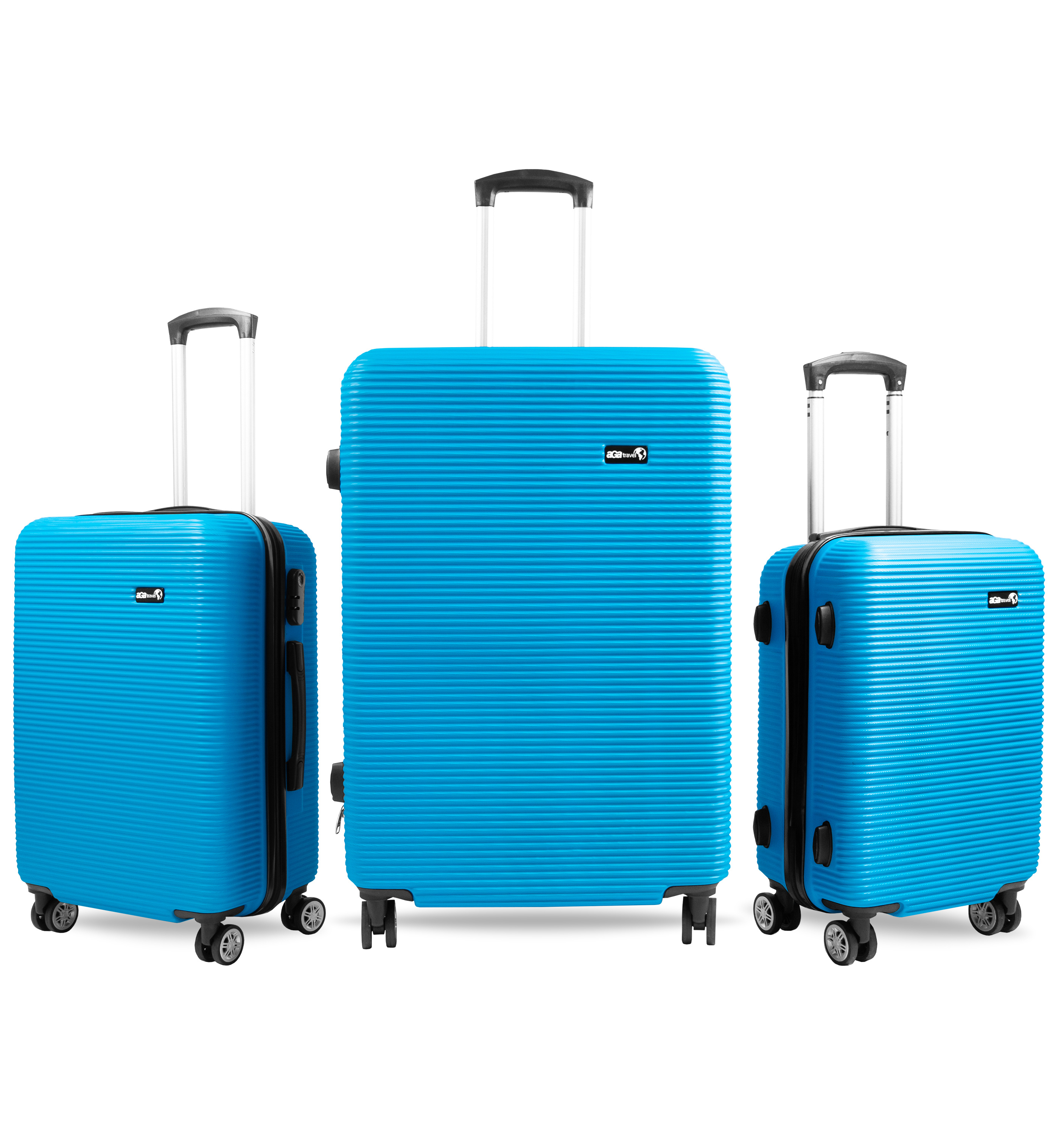 Sada cestovných kufrov MR4651 Svetlo modrá Aga Travel 