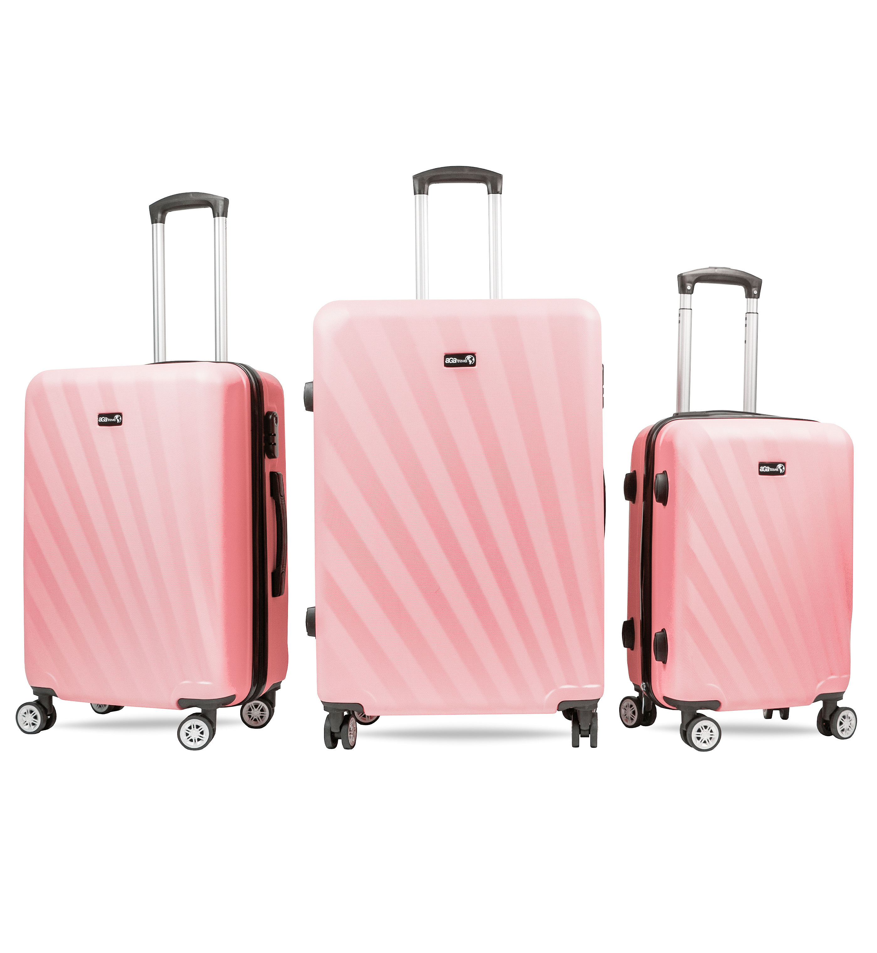 Sada cestovných kufrov MR4653 Ružová Aga Travel 