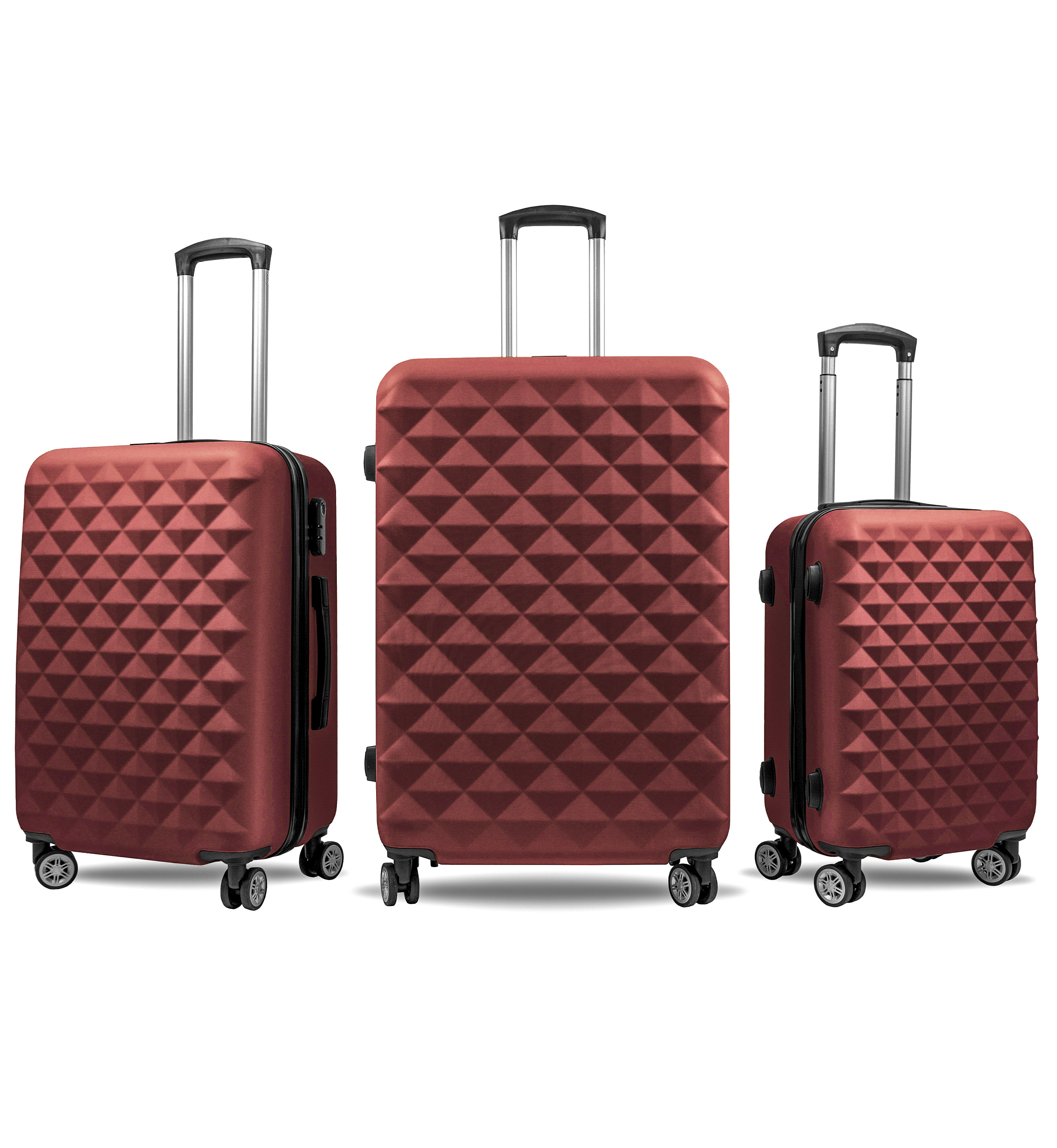 Sada cestovných kufrov MR4655 Tmavo červená Aga Travel 