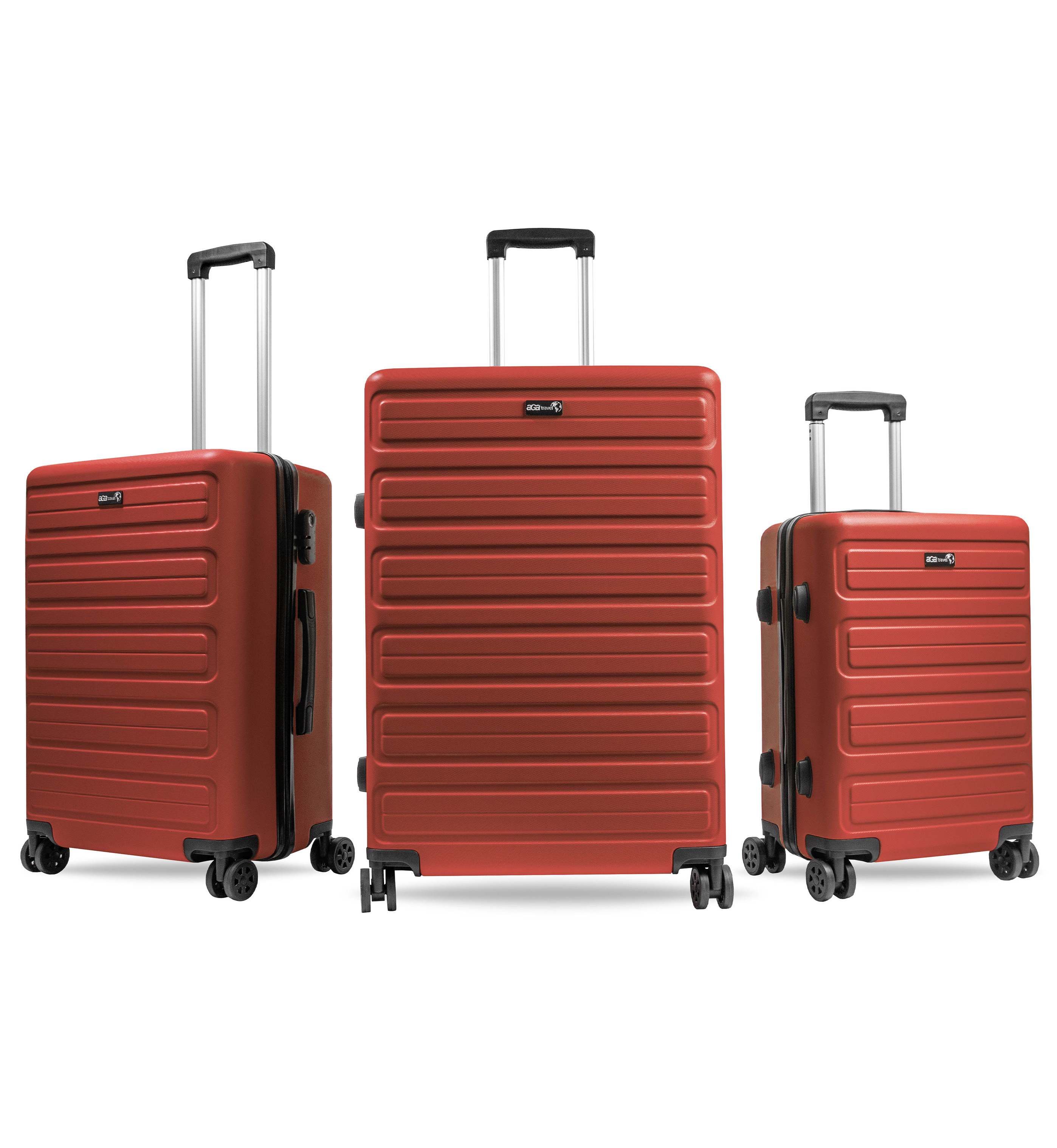 Sada cestovných kufrov MR4657 Červená Aga Travel 