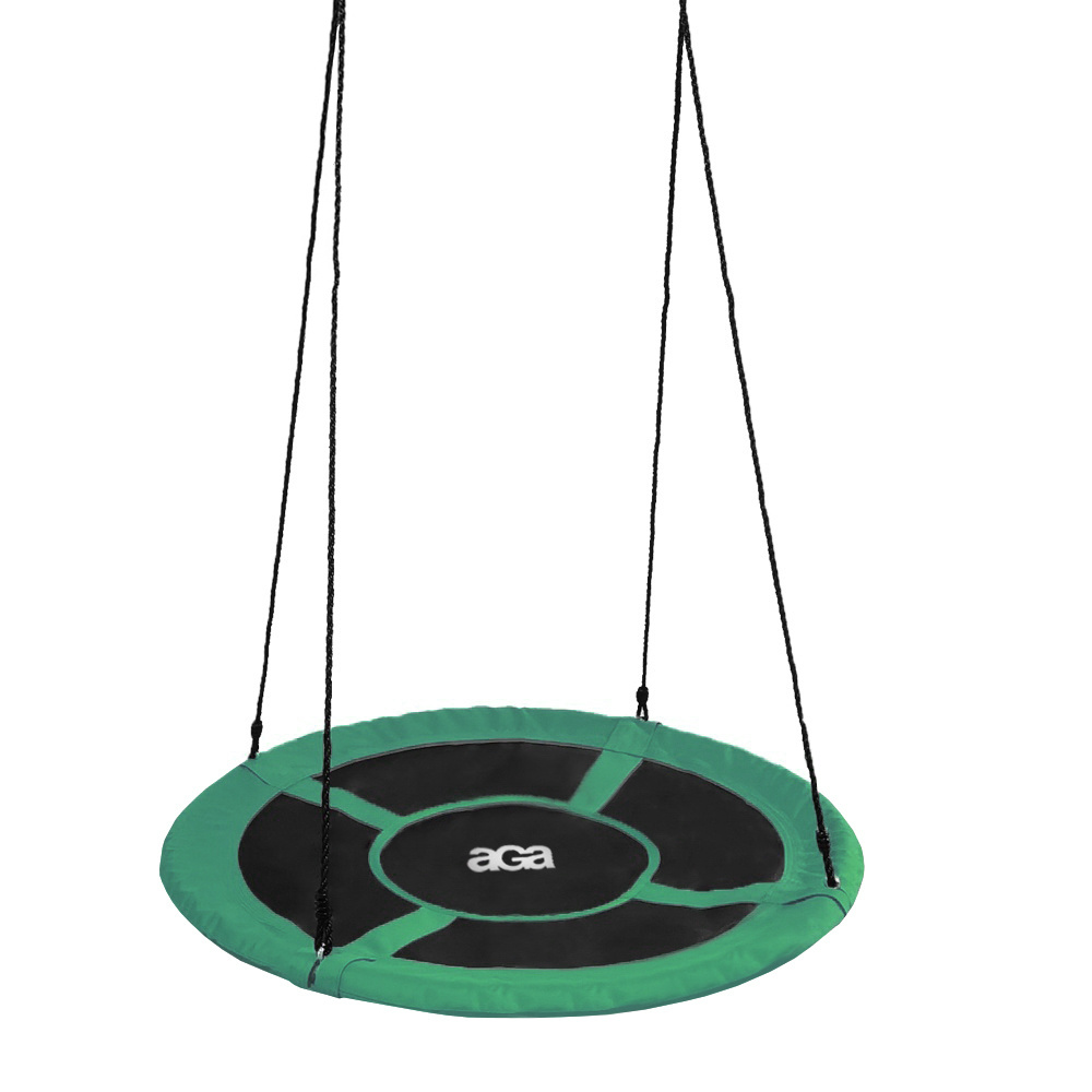 Aga Závesný hojdací kruh 120 cm Tmavo zelený