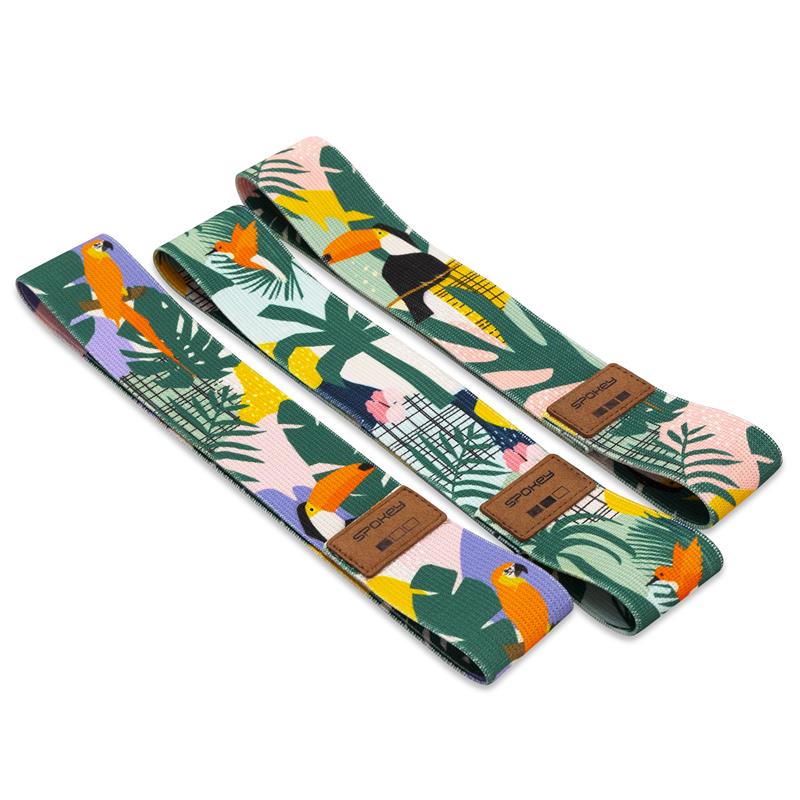 HOME JUNGLE SET Sada 3 posilňovacích bavlnených gúm + obal SPOKEY