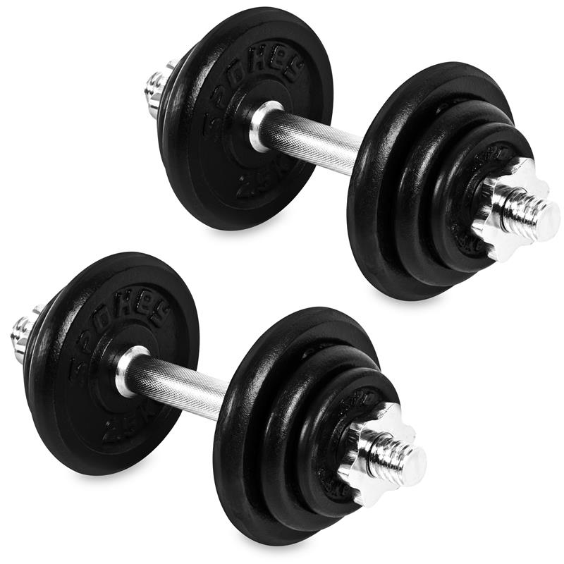 Spokey EGIR Sada jednorucných nakladacích ciniek, 2x 10,5 kg