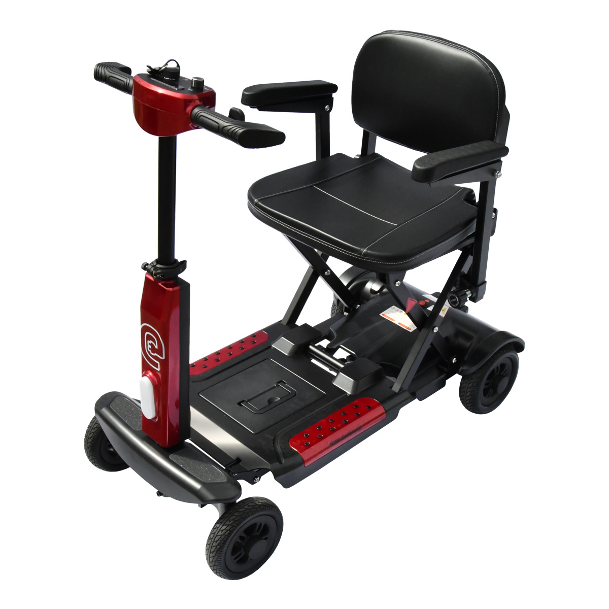 Elektrický štvorkolesový vozík RACCEWAY® FOLD, vínový