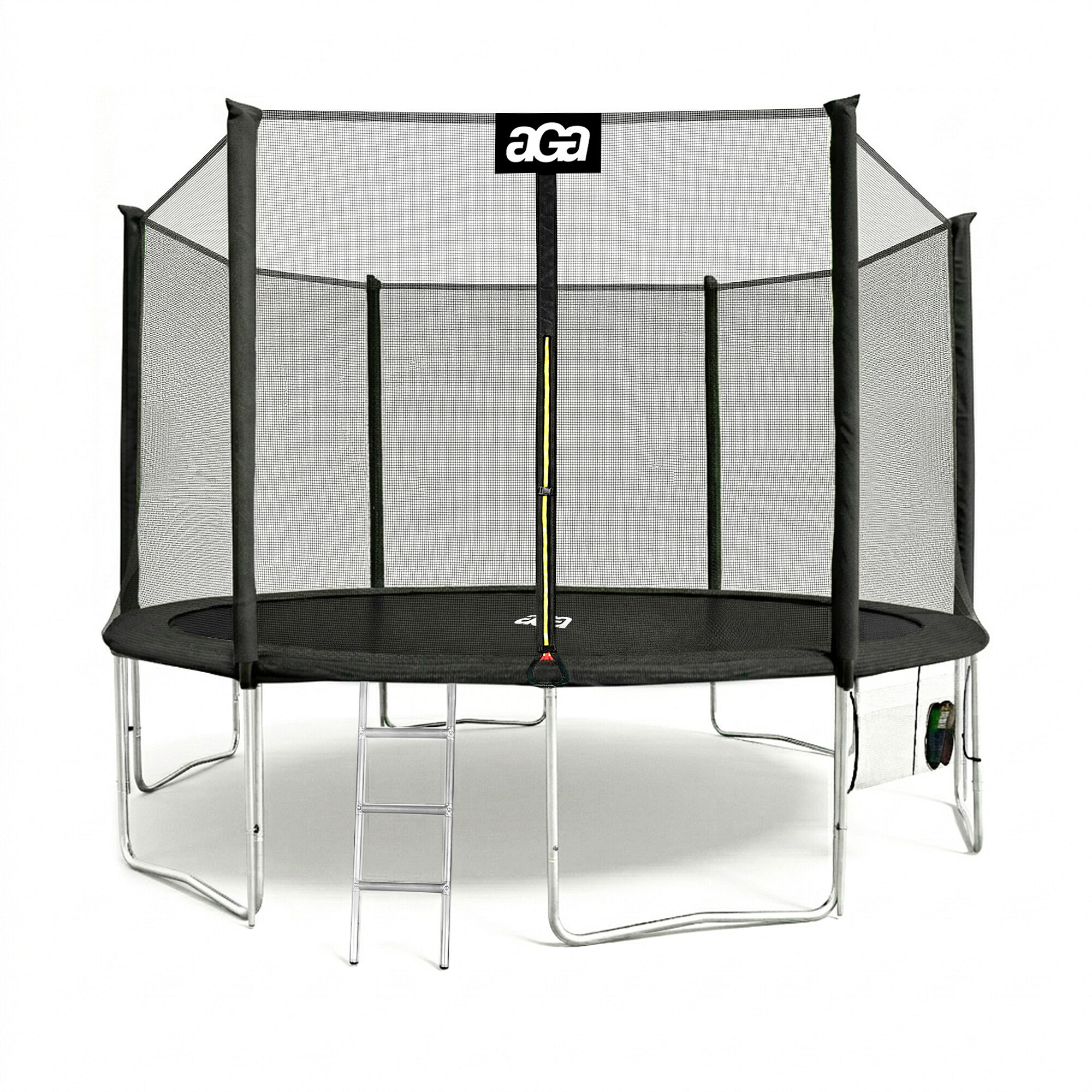 Aga SPORT PRO Trampolína 430 cm Čierna + ochranná sieť + rebrík + vrecko na obuv
