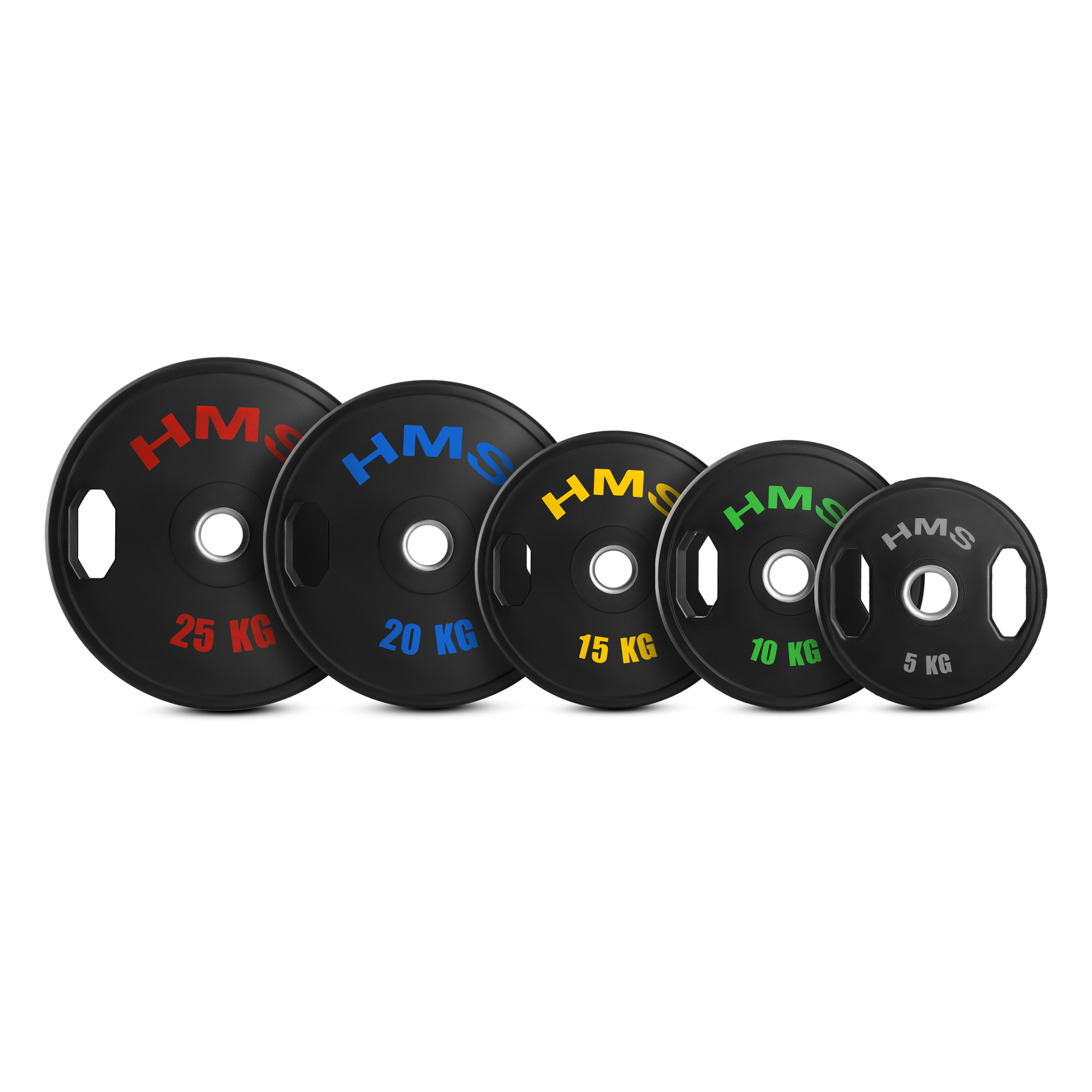 Sada pogumovaných olympijských kotúčov HMS TOG15 2 x 15 kg