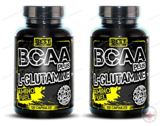 BCAA plus L-Glutamine (250 kps) - Best Nutrition 1 + 1 Zadarmo