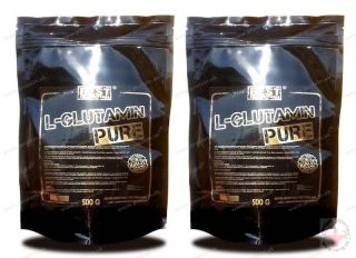 L-glutamin pure BEST NUTRITION (500 g) 1+1 Zadarmo