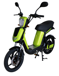 Elektrický motocykel RACCEWAY E-BABETA, zelený-metalíza