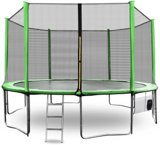 Aga SPORT PRO Trampolína 430 cm Light Green + ochranná sieť + schodíky + vrecko 