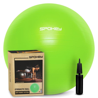 Gymnastická lopta FITBALL III SPOKEY zelená 75 cm vrátane pumpičky 