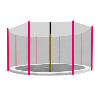 Aga Ochranná sieť 366 cm na 8 tyčí Black net / Pink