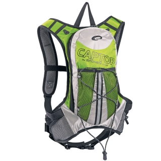 Cyklistický a bežecký batoh zelený/strieborný 2l, vodeodolný CAPTOR SPOKEY