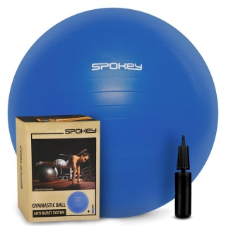 Gymnastická lopta 75 cm FITBALL III SPOKEY, vrátane pumpy, modrá