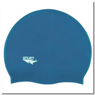  Jednofarebná silikónová čiapka SPURT F206 modrá