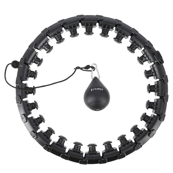 Masážny hula hop HMS HHW01 so závažím čierný