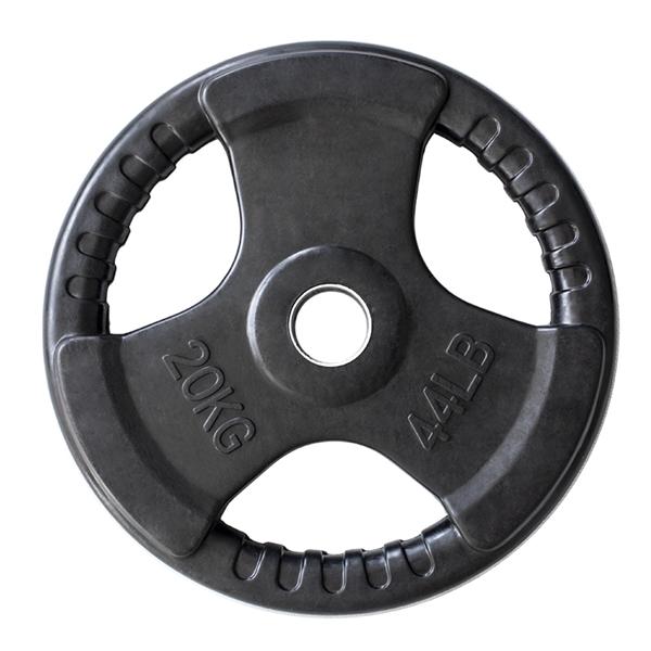 Pogumovaný olympijský kotúč HMS TRI GRIP 20 kg